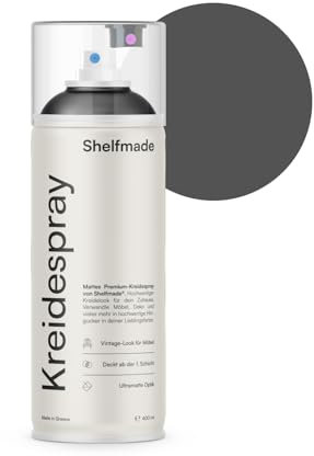 Shelfmade Spray gesso grigio – Vernice di alta qualità – Colore opaco – Chalk Spray coprente (Slate – grigio scuroblu)