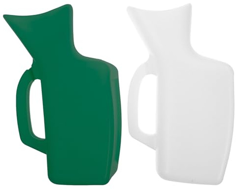 ORFOFE 2 pièces Bouteille Urine Portable Adaptée aux Femmes Urinoir Pratique Plastique Épais pour Voyage Maison et Hôpital Réutilisable et Facile à Nettoyer