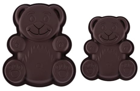2 st björn silikonformar, högtemperaturbeständiga tårtformar, kreativa gör-det-själv-bakverktyg, lämpliga för att göra tårtor, desserter och puddingar.