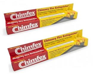 2 Pack of Chimfex By Orion Safety Products - CSIA LAB TESTED AND Approved Chimney Fire Suppressant - Safe, Quick and Easy - Stops Chimney Fires In Homes in Under 22 Secs - MADE IN USA