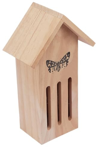 Casas de Mariposas para Exteriores, Hotel de Insectos de Madera - Comedero 11.2 Resistente a la Intemperie para polillas, Mariquitas y crisopas