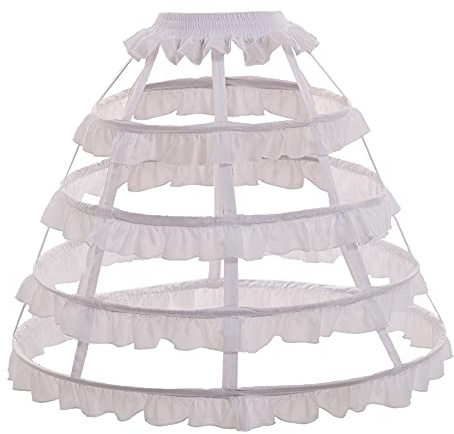 GRACEART Victoriano Vestir Cesto Aro Falda Bullicio Jaula (Blanco)