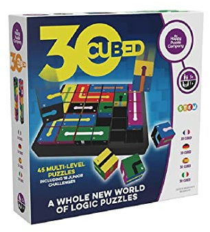 The Happy Puzzle Company 30 Cubed Game - The Next Rubik's Cube? 45 Multi-Level Challenges for a Fun Family Board Game Night - Logic Puzzles STEM Educational Learning Resources - Kids Games Ages 6+