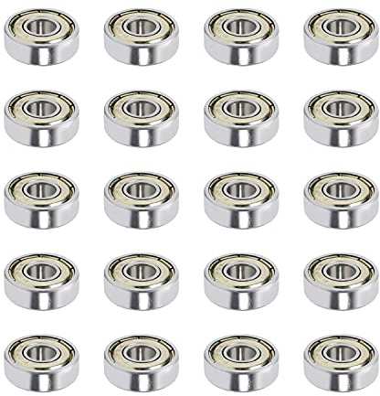 Othmro 607ZZ Kullager 7 mm x 19 mm x 6 mm djupa skårlager hög kolstål Z1 (förpackning med 20)