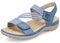 Rieker Damen Klassische Sandalen 64870, Frauen Sandalen,Sommerschuhe,Freizeitschuhe,offene Schuhe,Strandschuhe,blau (14),43 EU / 9 UK