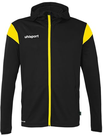 uhlsport Giacca da calcio Squad 27 Track Hood unisex da allenamento, con cappuccio e colletto alto