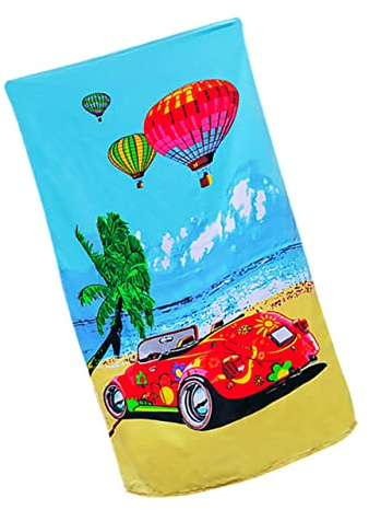 Ciieeo Baumwoll-Strandtuch Saugfähig Für Meerstrand Dusche Mit Druckmuster Für Frauen Mädchen Als Badetuch Fitnessdecke
