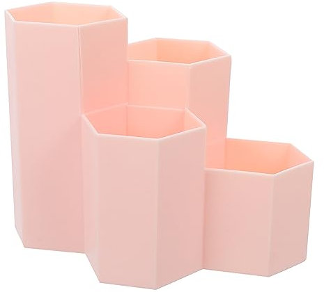 Lurrose Geometrischer Make-up-pinselhalter Desktop-aufbewahrungskörbe Für Stift-make-up-tools