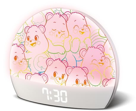 Care Bears Sunrise Alarm Clock - Sunrise Simulation, LED Clock Display, Snooze Function, Temperature Display
