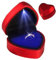 Scatola Anelli con Luce a LED Rossa, Scatola per Anello con Luce, Scatolina Regalo Fidanzamento, Scatolina per Anello con Luce Led Rosso per Matrimonio Proposta Romantica, Scatola con Luce per Anello