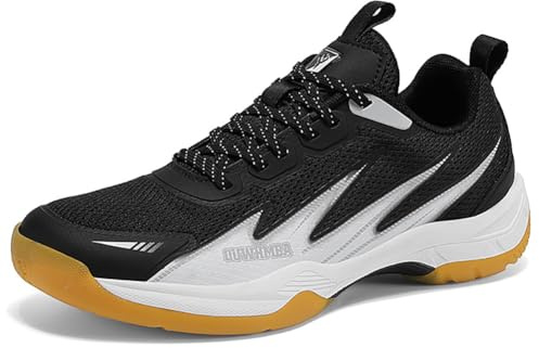 Badminton multisport sneakers för män och kvinnor anti-vridning platta, andningsbart nät, MD-mellansula och halkfri yttersula för inomhusbruk