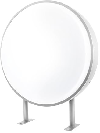 Wiefiche Caja de luz LED de 50 cm, doble cara, redonda, IP67, resistente al agua, montaje en pared, letrero luminoso, publicidad luminosa para restaurantes, comidas, tiendas