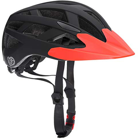 Spielwerk® Fahrradhelm Kinder LED Verstellbar S 50-57cm Kinngurt Helm ab 2 Jahren Jungen & Mädchen BMX Mountainbike Skateboard Schutzhelm