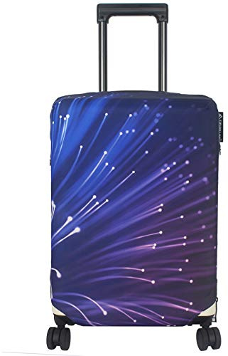 Explore Land Travel Luggage Cover Suitcase Protector Fits 31-32 Inch Case (Fireworks, XL)