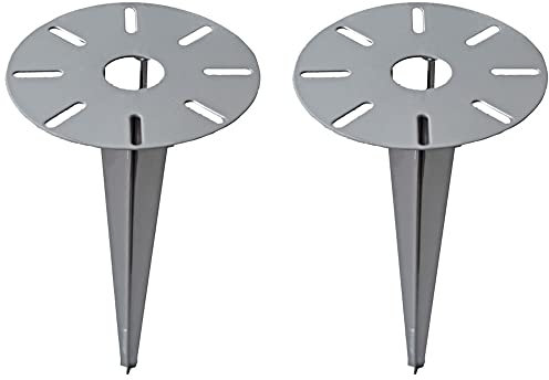 etc-shop 2X Außen ERD Boden Spieß Kabeldurchführung Universal Garten Dübel Rasendorn