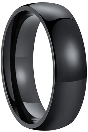 FaithHeart kvinnor män fingerring personlig 2 mm/4 mm/6 mm/8 mm stapelbar ring band ring högpolerad fotledsring midi fingerring förlorningsring vigselring för vän flickvän par, Metall, Ingen ädelsten
