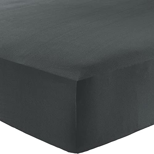 Erwin Müller Spannbettlaken Landsberg Microfaser Interlock-Jersey anthrazit Größe 140x200 cm - 160x200 cm