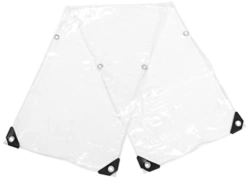 HOMSFOU Faltmarkise Kunststoff-vinylplane Gewächshausplane Durchsichtige Plastikplane Fenster Balkonplane Plane Für Sonnenlicht Transparente Vinylplane Großer Regenschirm Teleskopisch PVC