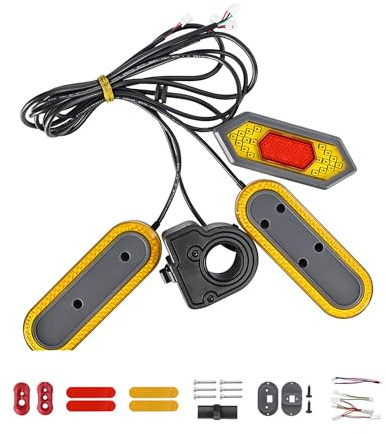 Fututech Set di luci lampeggianti LED per Xiaomi M365 Pro, Indicatori di direzione a 2 direzioni per scooter elettrici, Luce di avvertimento, Luce posteriore, Accessorio di modifica