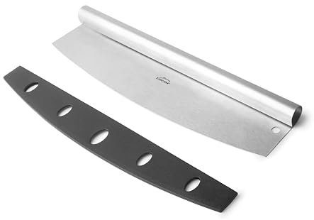 Lacor - 61465 - Coupe-Pizza Professionnel, Acier Inoxydable, Extrêmement Tranchant, Multifonctionnel, Protecteur de Lame, Longueur: 35 cm