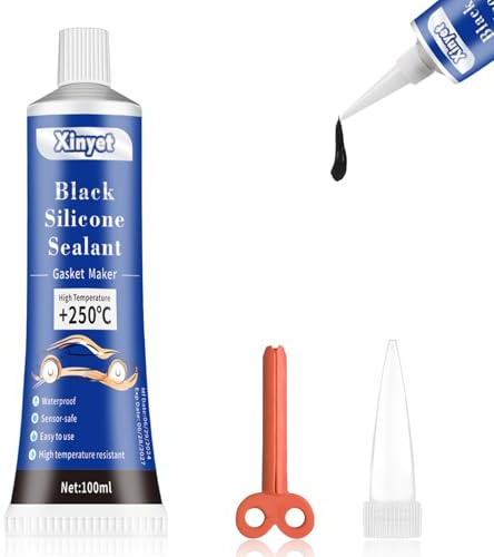 Xinyet Dichtmasse Motor Black, Motordichtmasse Schwarz, Silikon Dichtmasse, Getriebe Motor Dichtung Ölwanne, Dichtungs-Additiv, Regeneriert Dichtungen