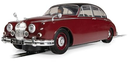 Scalextric C4502 Cars-C4502 Jaguar MK2-Inspector Morse-Toy use Race Tracks Age 8+ or Set Slot Car, Red