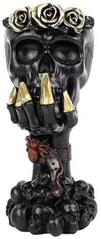 Crâne avec pot de plants de colonne vertébrale - Pot de fleur en forme de crâne en résine, vase d'horreur gothique de décoration de maison | Décoration de tête de mort avec décoration de jardin pour p