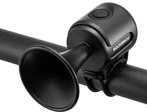 ROCKBROS Elektronisk cykel horn hög cykling elektriska klockor mini E-horn IPX4 vattentät MTB cykel lätt 120 DB cykelstyre klocka vuxen