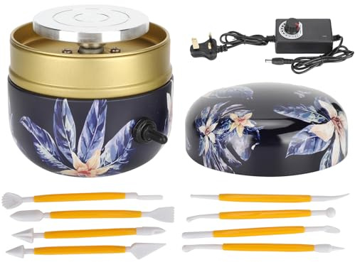 Respicefinem Electric Potter's Wheel Ceramic Machine For And Students Ideal For Manual DIY Crafting Easy To Use with Stepless Speed Regulation Compact Design Aluminum Turntable Suitable for Pottery Ho
