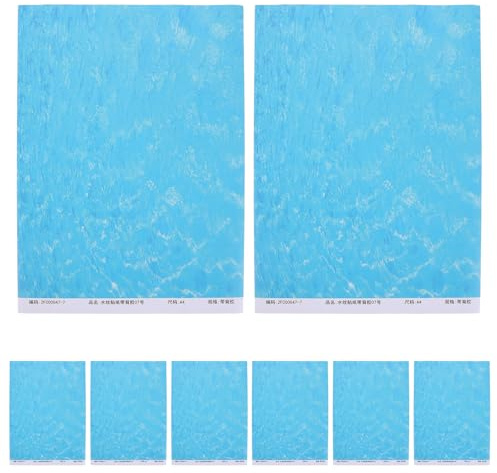 POPETPOP 20 Pegatinas de Papel Efecto de Agua Realista Textura de Ondas Fluyentes Papel Adhesivo para Maquetas Arquitectónicas y Micropaisajes Exteriores 20 Piezas para Dioramas