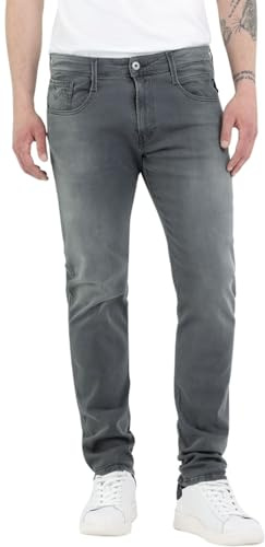 Replay Herren Jeans Anbass Slim-Fit mit Comfort Stretch, Dark Grey 096 (Grau), 38W / 34L