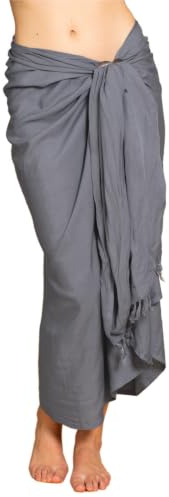 PANASIAM Sarong uni grey, 190x116cm