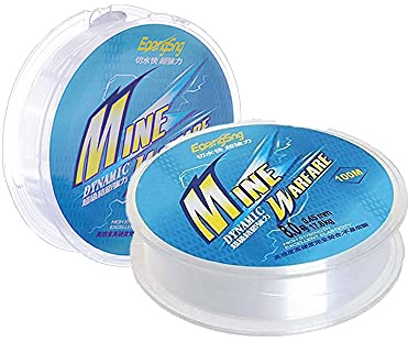Gendako 2 Rollos Línea de Pesca Transparente Hilo de Pescar Monofilament 0.45mm Hilo de Nailon para Pescar Hilo Pesca Invisible Nylon Hilo Pesca Mar para Anguila Trucha Carpa (100 Metros por Rollo)