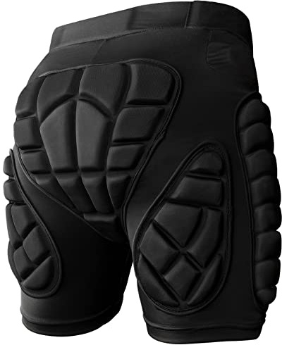 Cienfy Protección 3D de Cadera EVA para glúteos, Pantalones Cortos Acolchados Protectores contra choques, Equipo de Impacto para esquí, Patinaje, Snowboard, Patinaje(Large)