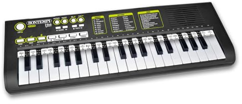 Bontempi | KeyRhythm - Clavier Piano Numérique 37 Touches, Hauteur 2 cm avec Prise Casque, Bande Pentagrammée, Métronome et Transpositeur, 54.4x18.4x5.4 cm