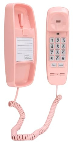 Teléfono con Cable para Teléfono Fijo para el Hogar, Teléfono Montado en la Pared con Control de Volumen Bigbutton, Teléfono para Personas Mayores para Decoración del Hogar