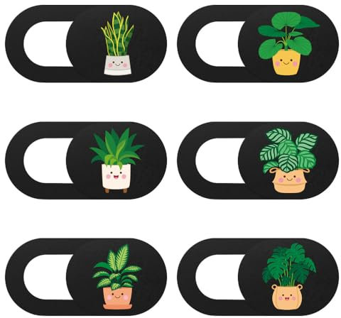 TUONYIS 12 Stück Webcam Abdeckung Dünne Webcam Cover, Cover Kamera Laptop Kamera Abdeckung Web Kamera Abdeckung für Smartphone, Tablet, Computer Laptop, (Pflanzen (kleine Größe))