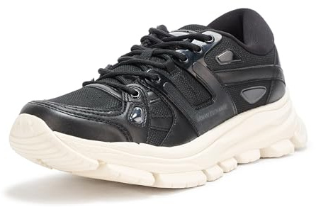 Armani Exchange Homme Chunky Crash Sneaker Basket, Noir, 42 EU