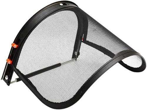 Rouloudun Face Shield Iron Mesh Visor Safety Face Shield for Hard Hat Protector Face Shield for Weed Whacking Yard Work, Trimming GardenFor