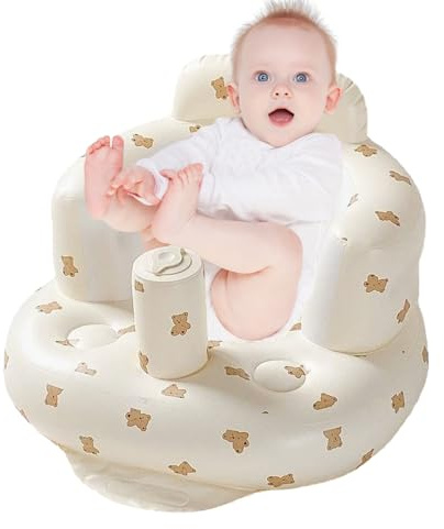 Baby Aufblasbarer Sitz,Aufblasbarer Baby-Sitz für Babys,Baby-Bodensitze zum Aufsitzen,Aufblasbarer Sitz Baby,Säugling Rückenstütze Sofa,Tragbarer Aufgeblasene Esszimmerstuhl