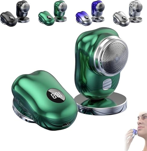 Lureza Shaver - Mini afeitadora Lureza, mini afeitadora eléctrica portátil, tamaño de bolsillo, afeitadoras eléctricas portátiles para hombres, húmedo y seco, tamaño de bolsillo, apto para viajes