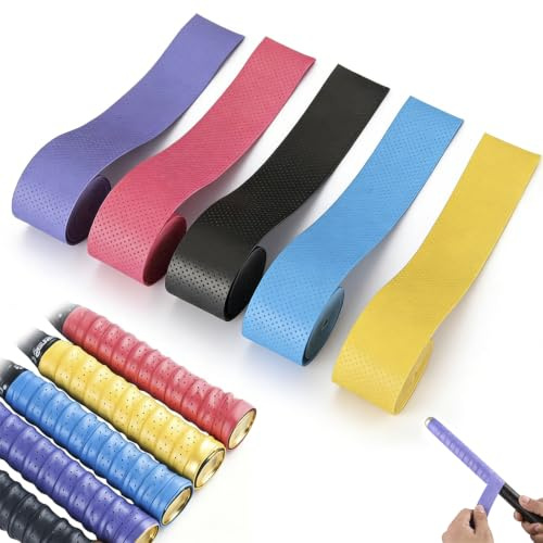 Wihozte 20Pcs Breathable PU Anti-Slip Self-Adhesive Grip Tape for Rackets Rods Clubs