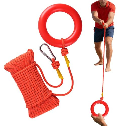 dowuiii Corda da Arrampicata,Galleggiante Riflettente per Sicurezza | Portatile Robusta con Anello - per Barche Rafting Campeggio Escursionismo Nuoto Salvataggio Ormeggio Kayak Canoa
