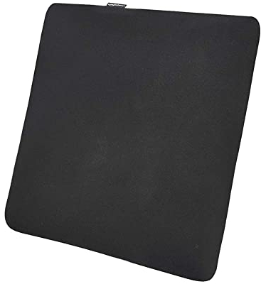 Amazon Basics Square Memory Foam Seat Cushion, 37.6 x 38 x 3 cm, Black