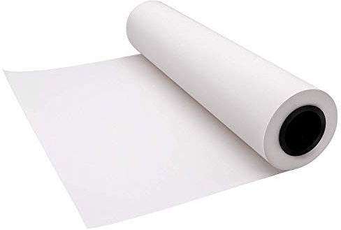 YRYM HT White Kraft Butcher Paper Roll -18 inch x 2100 inch (176 ft) Food Grade White Wrapping Paper for Meats of All Varieties - Unbleached Unwaxed and Uncoated Butcher Paper for Sublimation