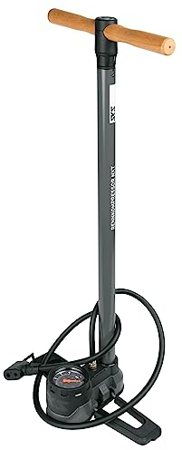 SKS GERMANY RENNKOMPRESSOR NXT Golvpump (luftpump för alla ventiltyper, precisionsmanometer, metallrör, metallfot, trähandtag, max. Tryck: 16 bar/232 PSI)