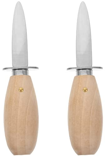 BESTonZON 2pezzi Apriostriche Acciaio Inossidabile Con Manico Ergonomico Utensile Pratico Per Sgusciare Ostriche e Di Mare Per Cucine e Ristoranti