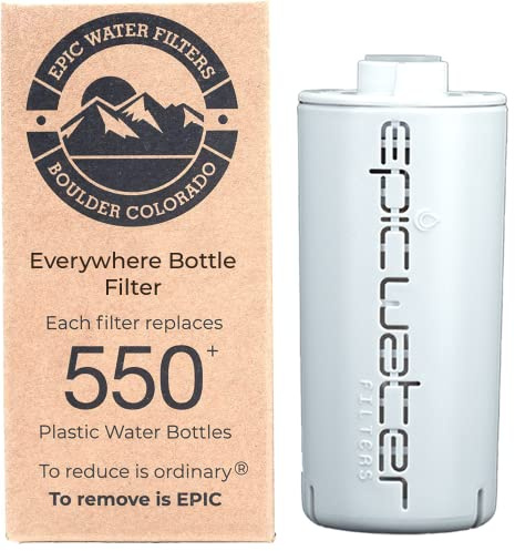 Epic Everywhere Bottle Filter Complete Filter | 1-Pack | 75 Gallon Total Filter Life | 3-4 Month Supply | Compatible with All Epic Water Bottles | Replaces Everyday and Outdoor