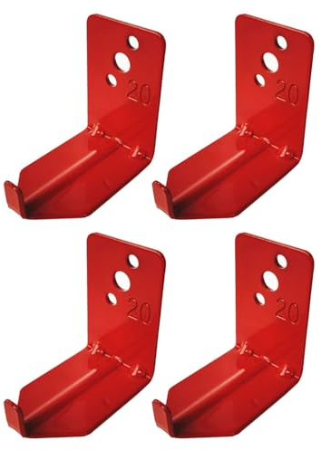 4 Stück Feuerlöscher Halterung, 20lbs Feuerlöscher Halterung Universal Feuerlöscher Wandhaken Aufhänger mit Schrauben und Unterlegscheiben