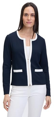 Betty Barclay Damen Shirtjacke mit Struktur 40, Patch Dark Blue/Cream